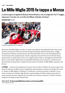 La Mille Miglia 2015 fa tappa a Monza-1